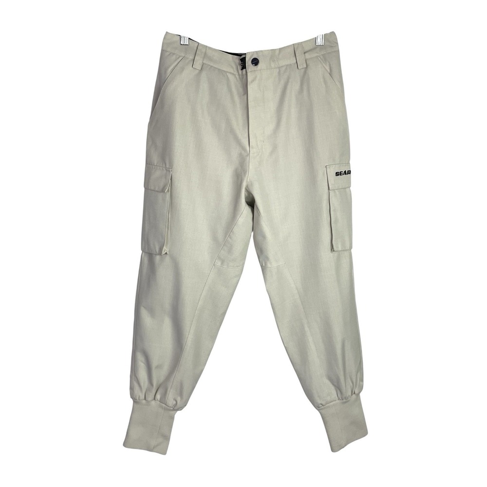 Searipe Mens Baggy Snowboard Snowpants‎ Size S Ivory Cargo Ski Jogger Style